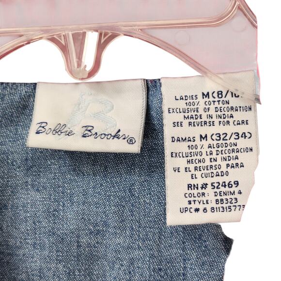 VTG 90S CHRISTMAS SHIRT DENIM EMBROIDERED SNOWMAN VELVET COLLAR GRANDMACORE SZ M - Picture 5 of 9